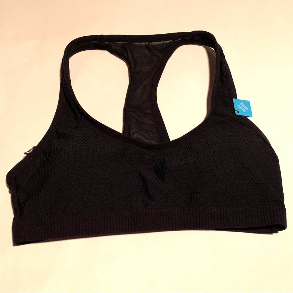 Black Racerback Sports Bra - Picture 2 of 10